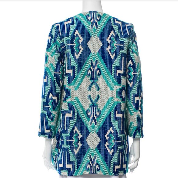 NWT Maje Grenade jacquard cotton-blend coat - Picture 9 of 12